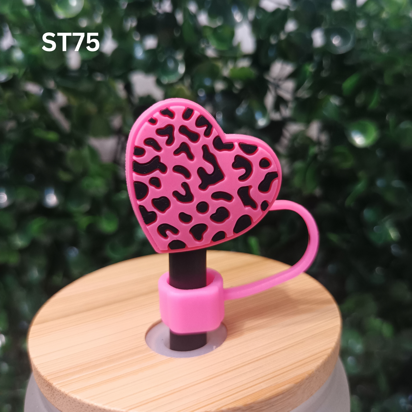 Stitched Heart Straw Topper 10mm – Cute & Unique Drink Straw Decoration
