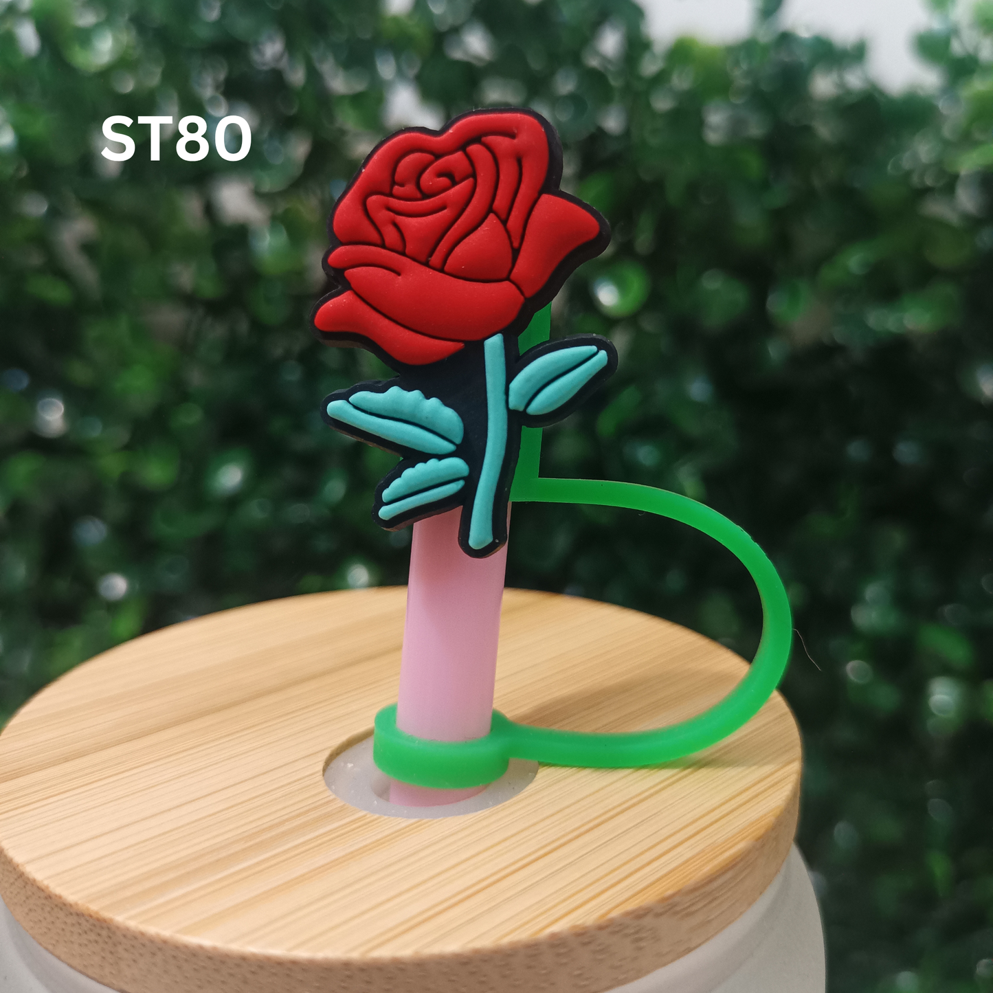 Cute Flower Straw Topper 8mm Silicone Tumbler Accessory