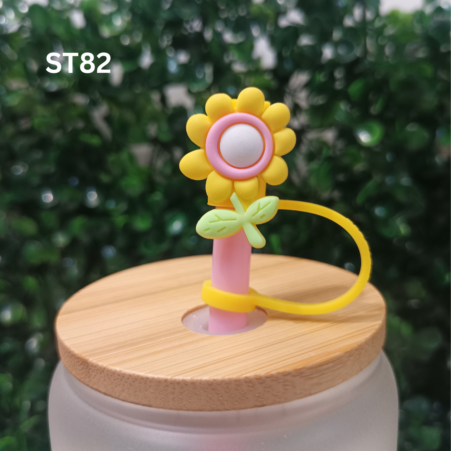 Cute Flower Straw Topper 8mm Silicone Tumbler Accessory