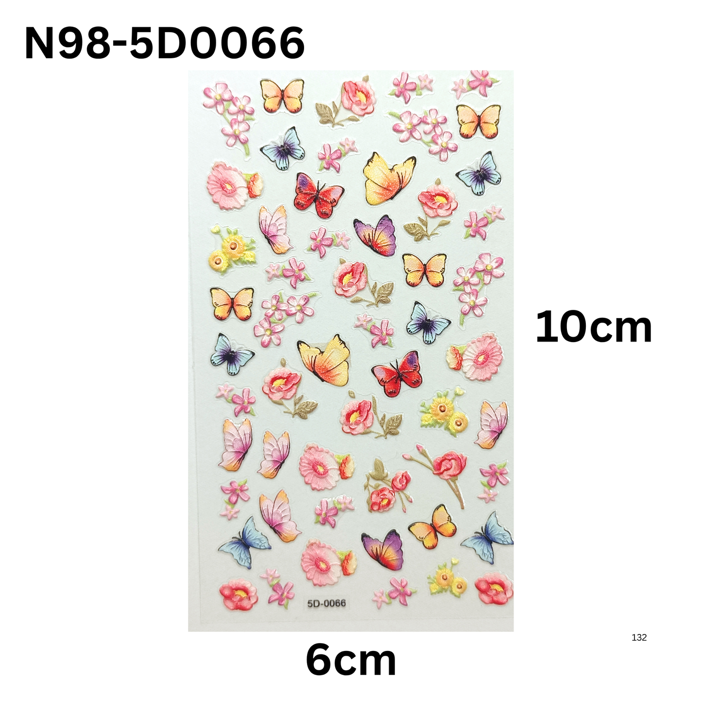 5D Nail Decals ā Butterfly & Flower Embossed Stickers for Nail Lovers