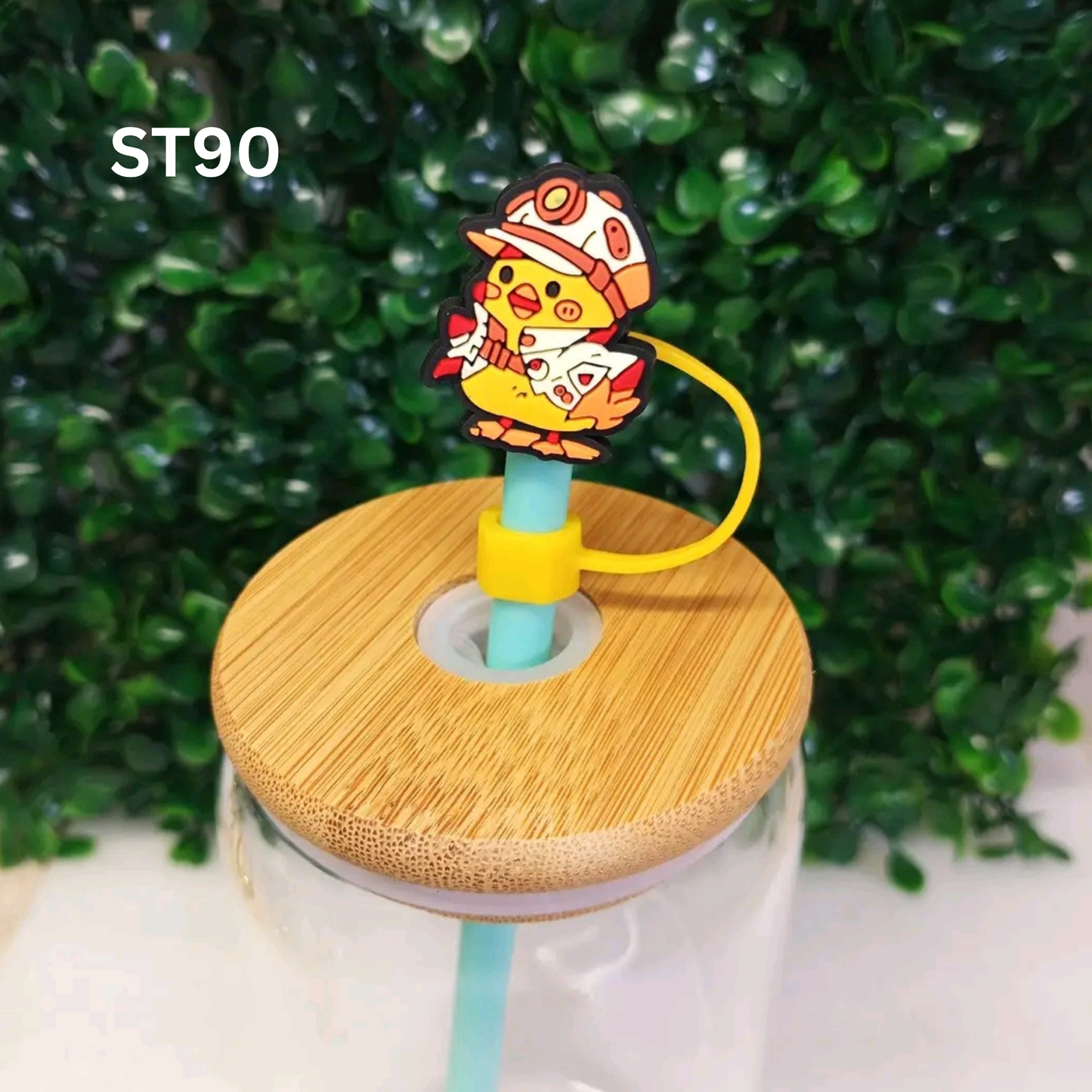 Cute Chicken Straw Topper – 8MM Silicone Tumbler Accessory