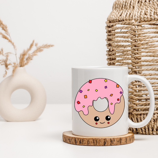 Baby Donut 12oz ceramic mug  Gift Mug, Girlfriend Boyfriend Gift, Artisan Handmade Coffee Cup, Gifts Personalized Coffee Mug, Mug for Men Women, mug gift for her best friend tumbler