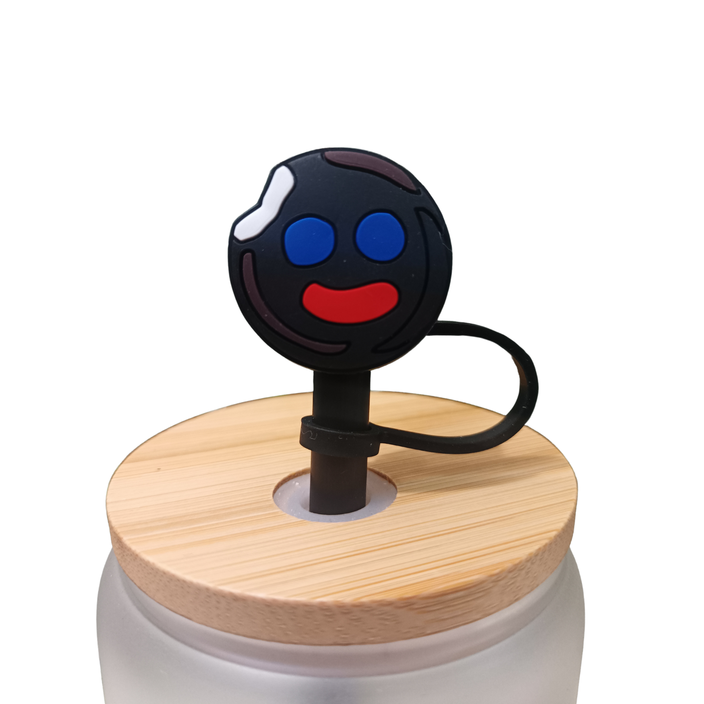 Smile Face Straw Topper ā 10mm Silicone Tumbler Accessory ā Cute Drink Decoration