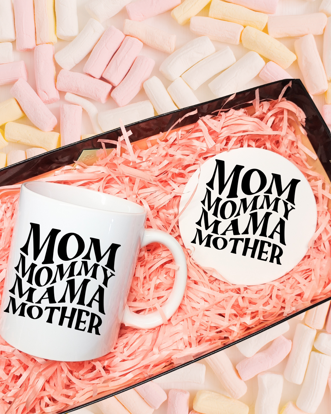 Mom Ceramic Mug & Coaster | Mother's Day Gift, Mom Birthday Gift, Coffee Lover Gift