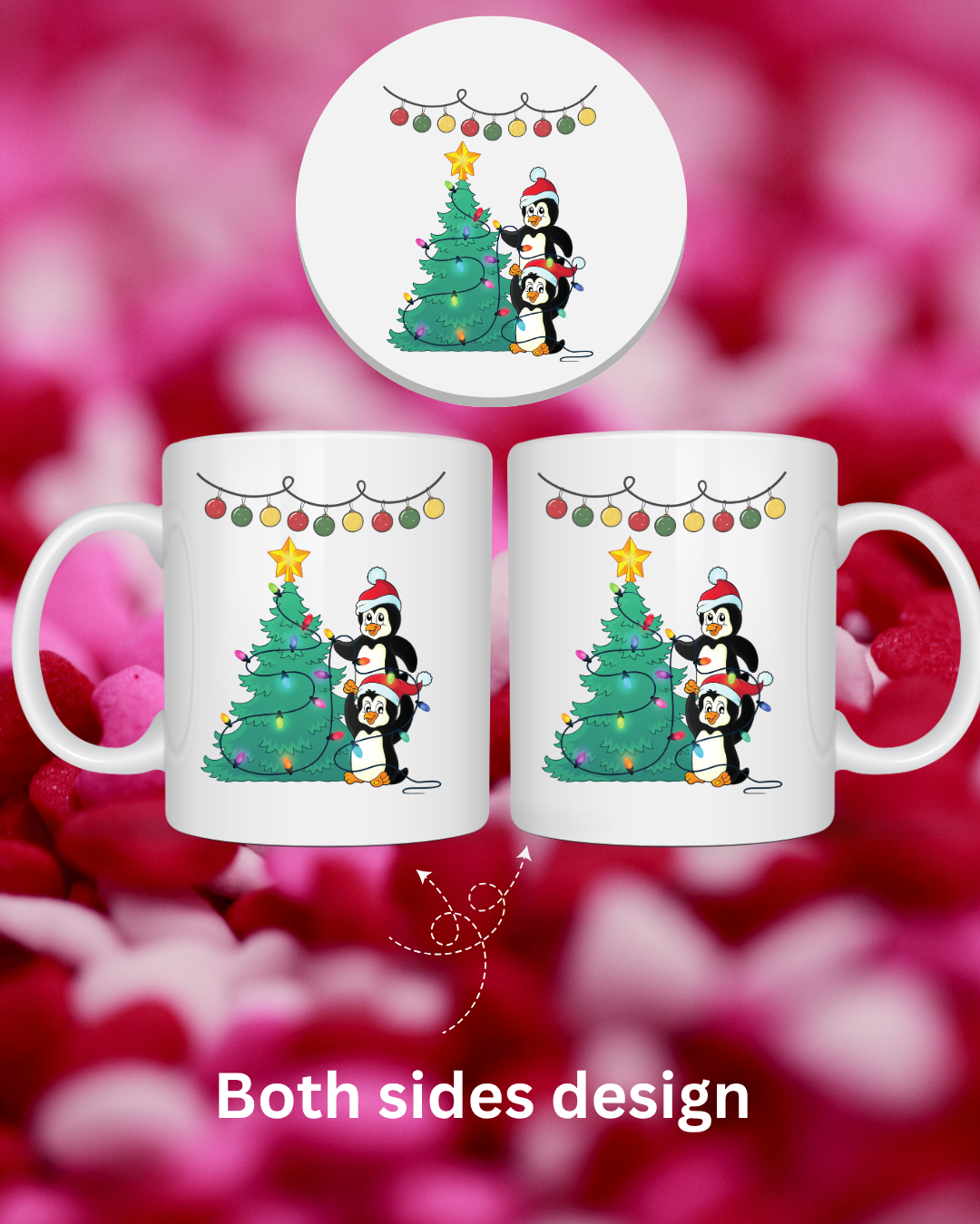 Xmas Ceramic Mug 12oz ā Mug Only or Mug + Matching Coaster