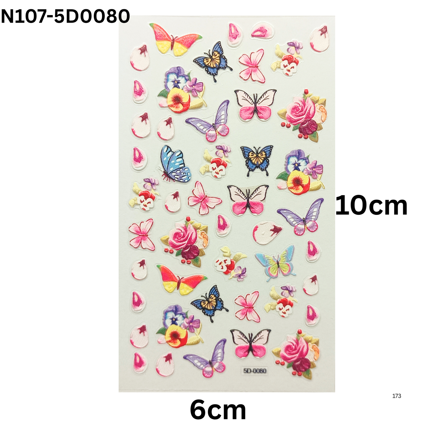 5D Nail Art Stickers ā Butterfly and Bloom Designs for Manicure
