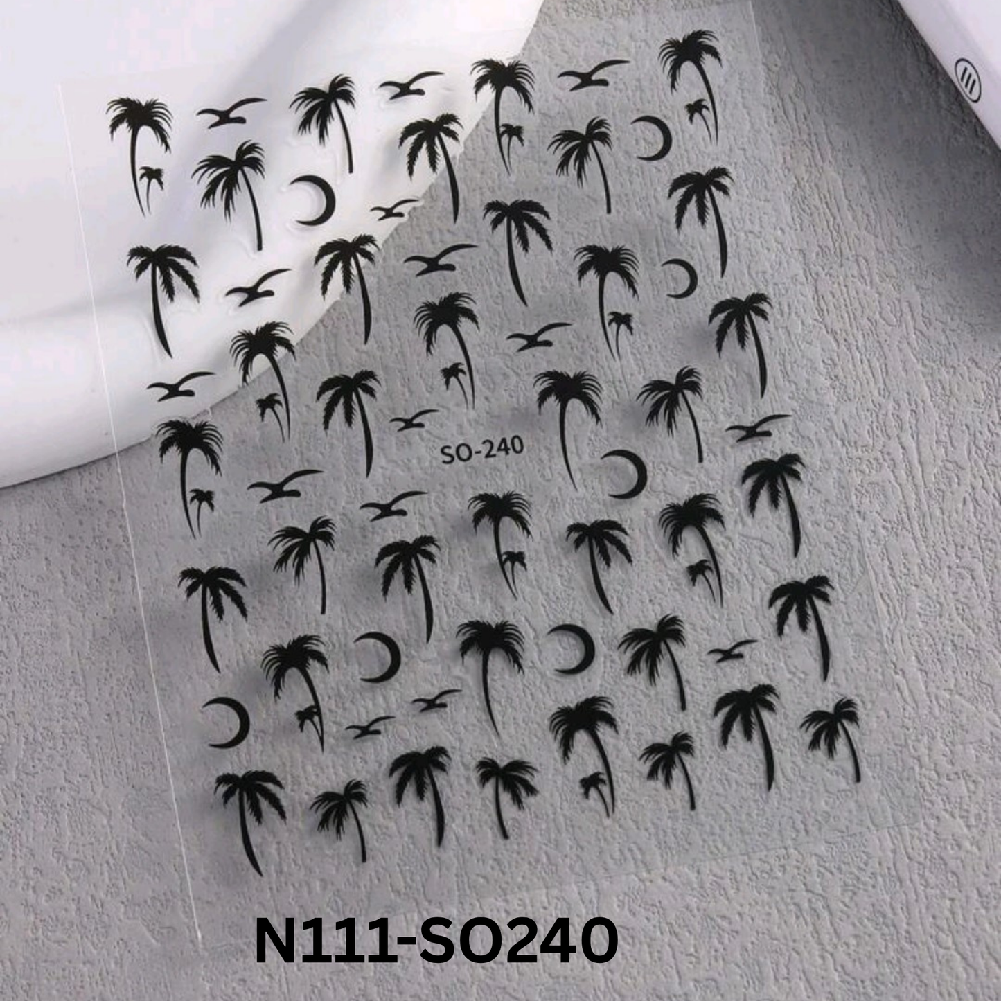 Palm Tree Nail Stickers 3D โ Tropical Beach Nail Art Decals for DIY Manicure & Summer Vibes