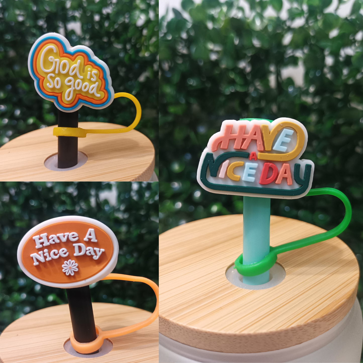 Positive Message Straw Topper β Have a Day Good β 10mm
