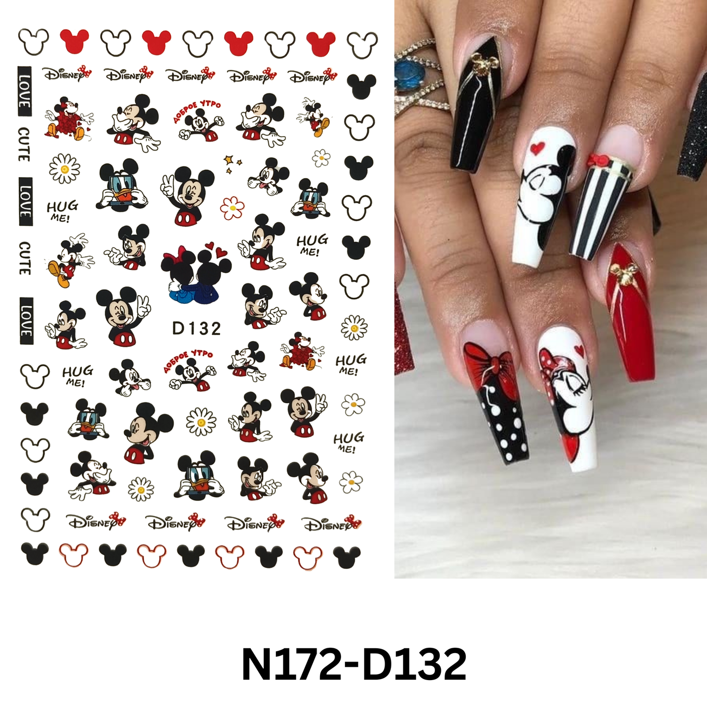 Cute Mickey Minnie Mouse Nail Stickers – Easy DIY Nail Art Decoration