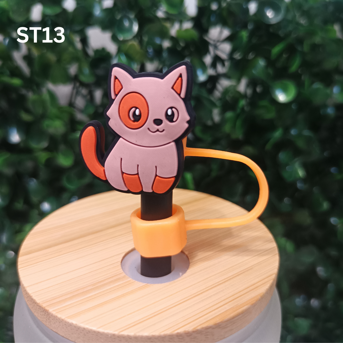 Cute Cat Straw Toppers 10mm – Reusable Silicone Covers for Tumblers & Cups | Fun Drink Accessories for Cat Lovers