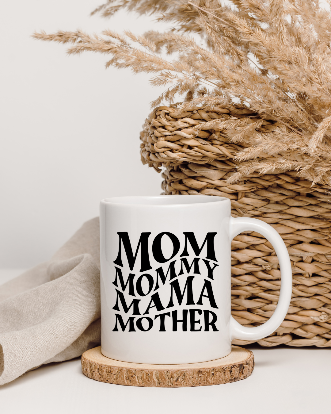 Mom Ceramic Mug & Coaster | Mother's Day Gift, Mom Birthday Gift, Coffee Lover Gift
