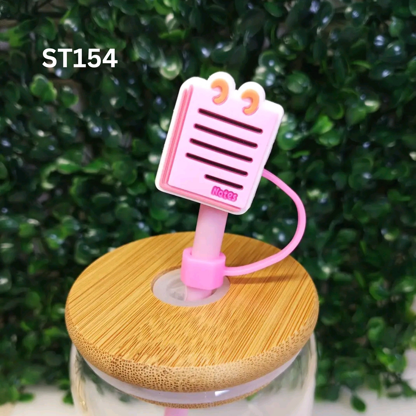 School Supplies Straw Topper 8mm – Cap, Book, Pen & Notebook – Cute Back to School Drink Charm