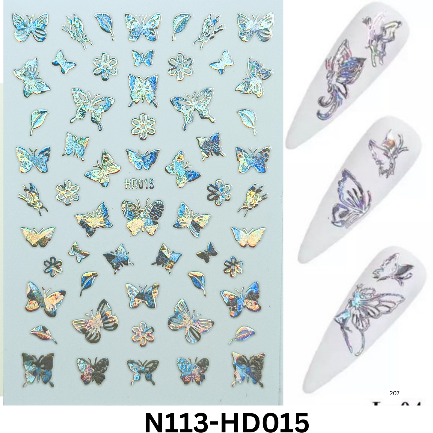 Butterfly Nail Stickers Holographic – DIY Nail Art & Salon Design