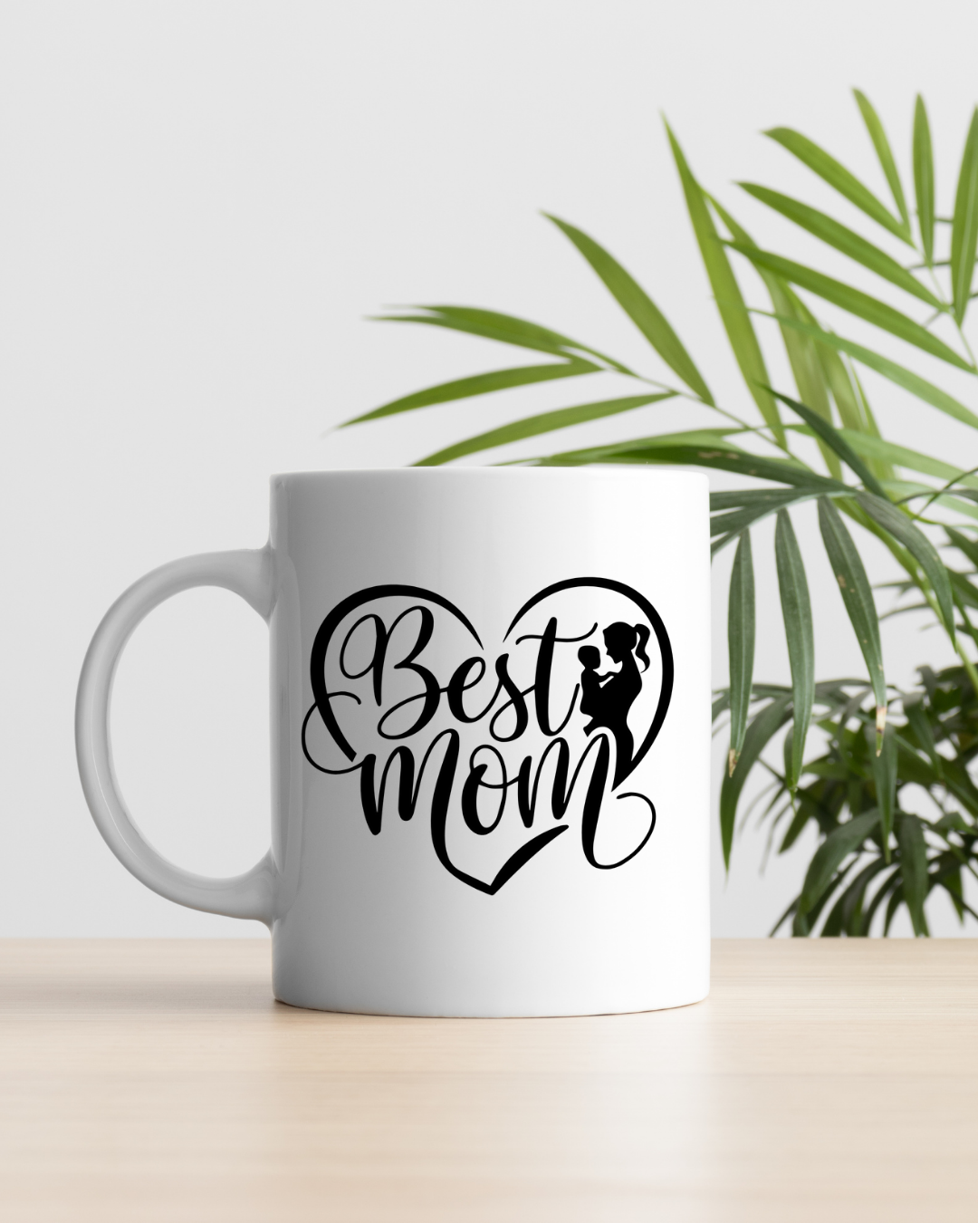Best Mom Ceramic Mug Gift Set 12oz Coffee Mug with Matching 4 Inch Coaster Mothers Day Gift for Mom