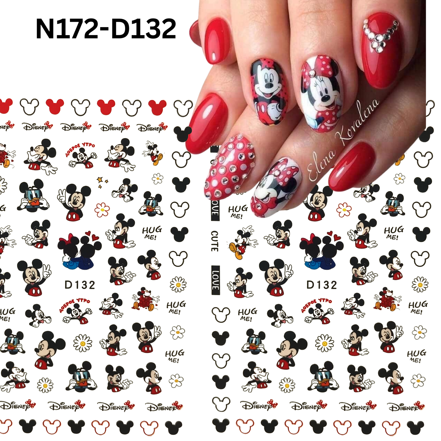 Cute Mickey Minnie Mouse Nail Stickers – Easy DIY Nail Art Decoration