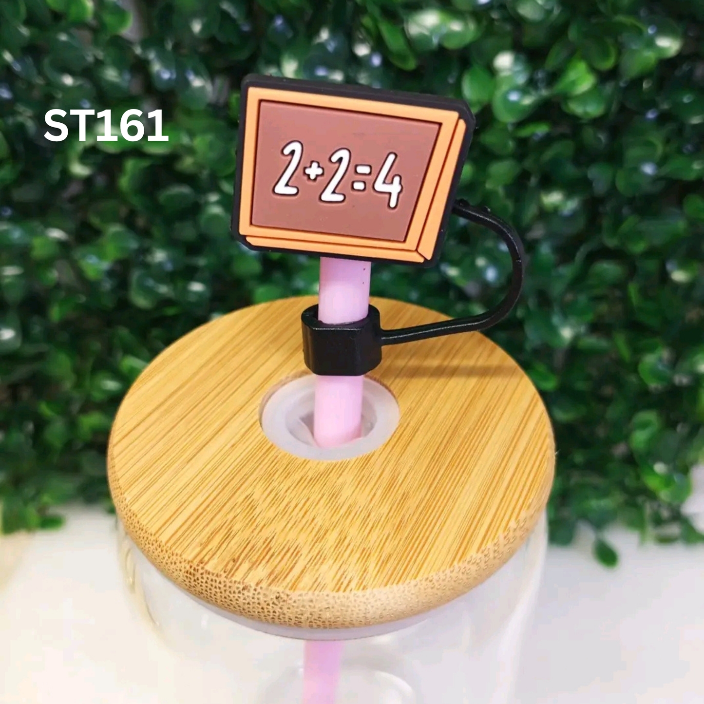 Teacher & School Theme Straw Topper – 8MM Silicone Accessory