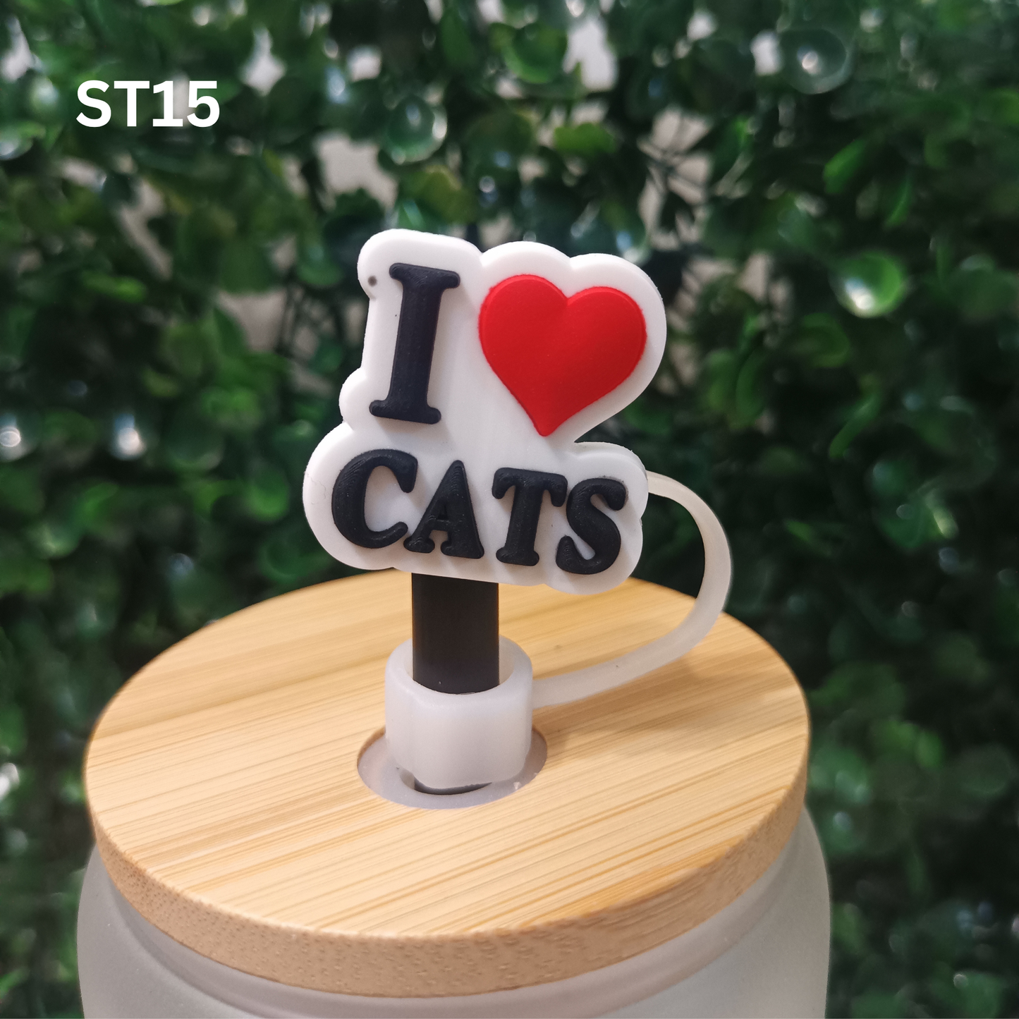 Cute Cat Straw Toppers 10mm – Reusable Silicone Covers for Tumblers & Cups | Fun Drink Accessories for Cat Lovers