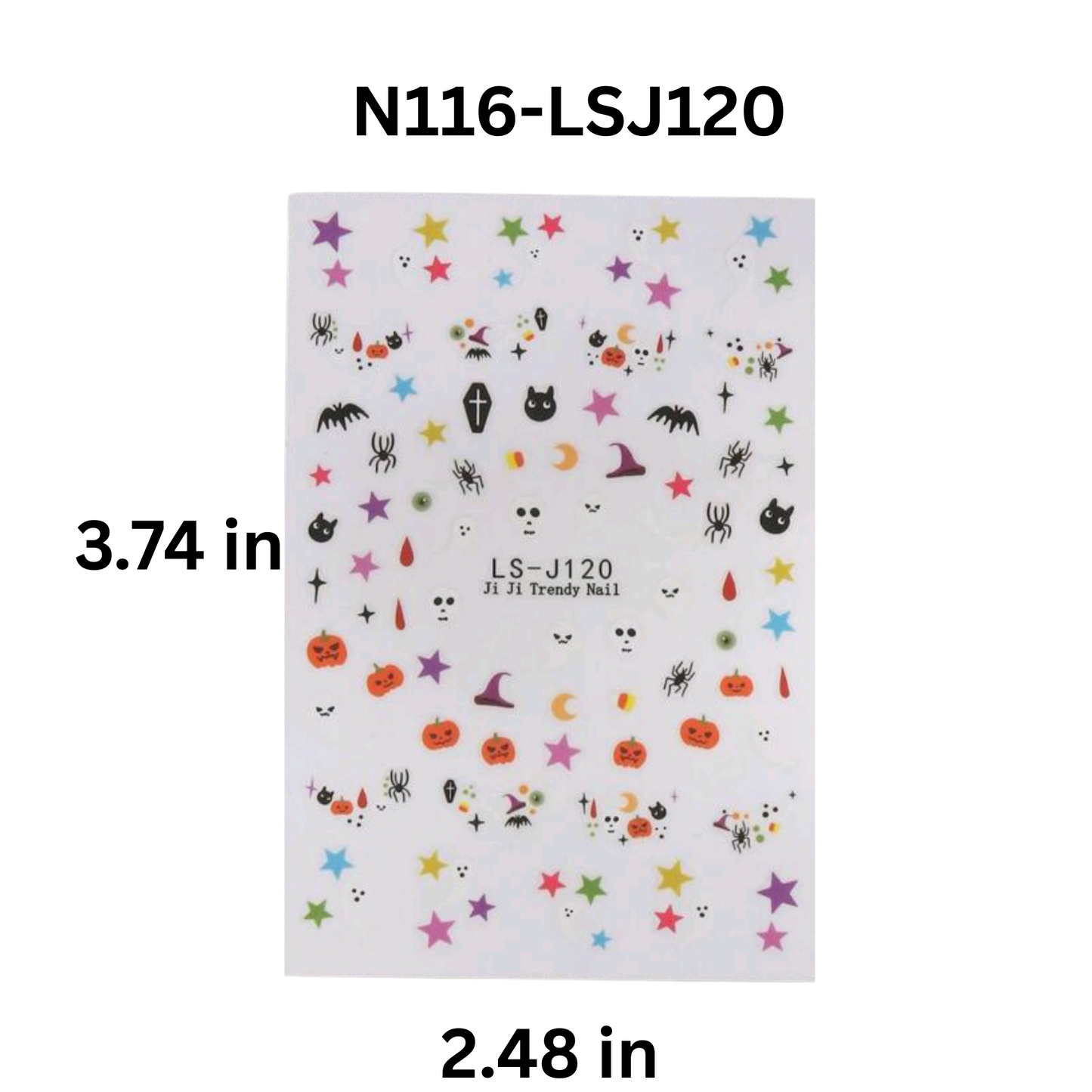 Halloween Nail Stickers 3D β Self Adhesive Nail Art Decals for Gel, Acrylic & Natural Nails