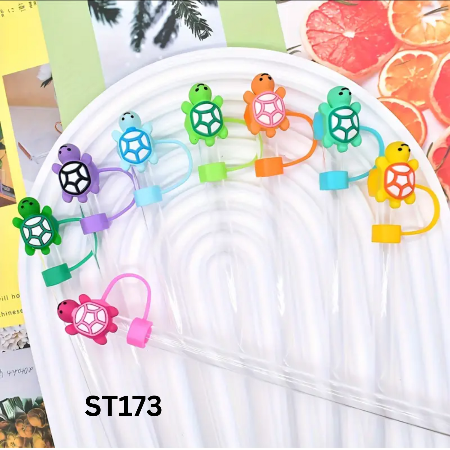 TURTLE STRAW TOPPER COVER 10MM ā Cute Silicone Turtle Cap for Tumbler Cups