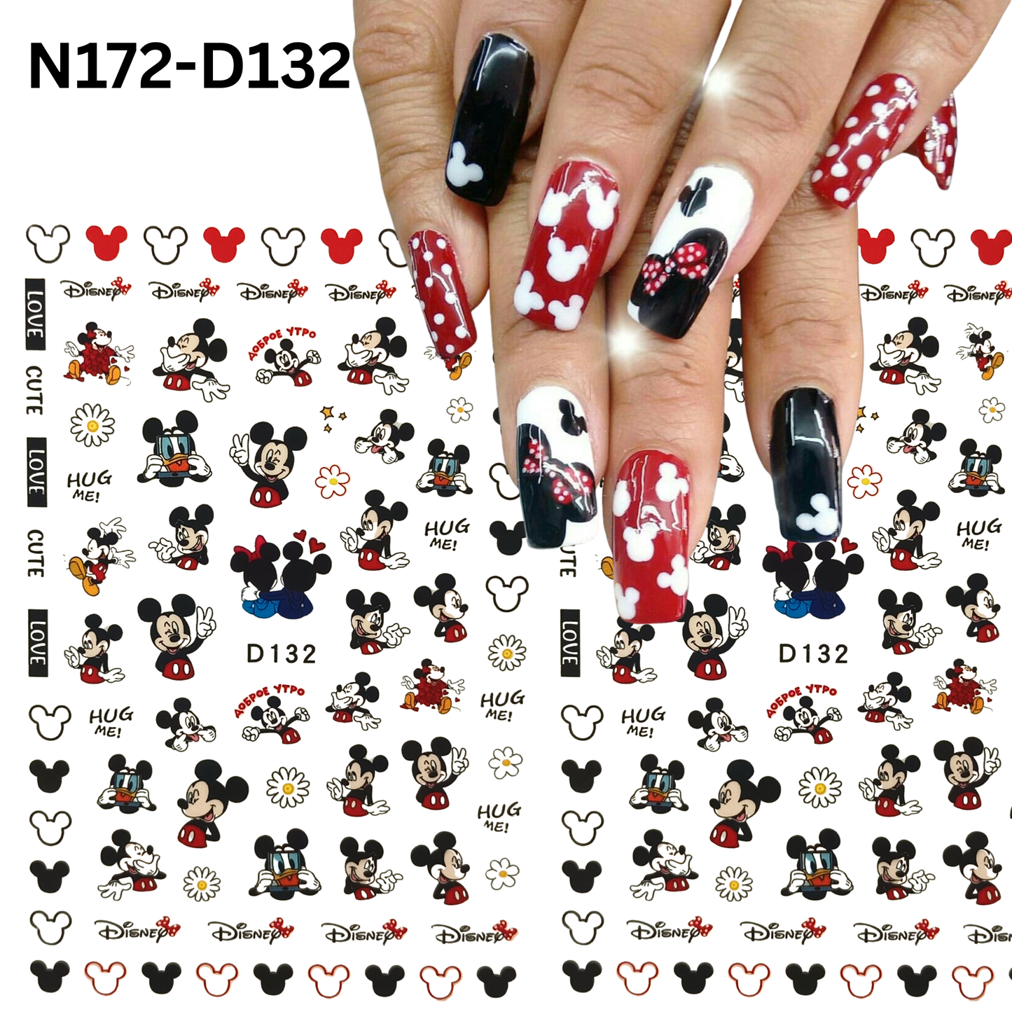Cute Mickey Minnie Mouse Nail Stickers – Easy DIY Nail Art Decoration
