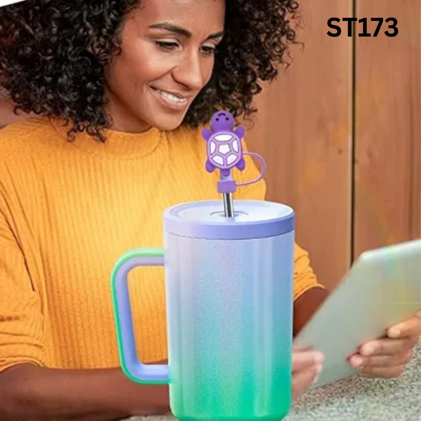 TURTLE STRAW TOPPER COVER 10MM ā Cute Silicone Turtle Cap for Tumbler Cups
