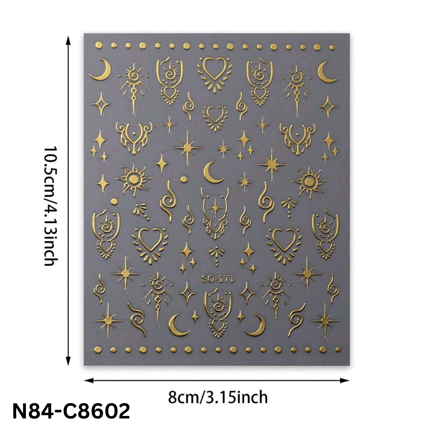 3D Star Moon Sun Self-Adhesive Glitter Nail Art Stickers, Galaxy Nail Sticker, Nail Art Designs
