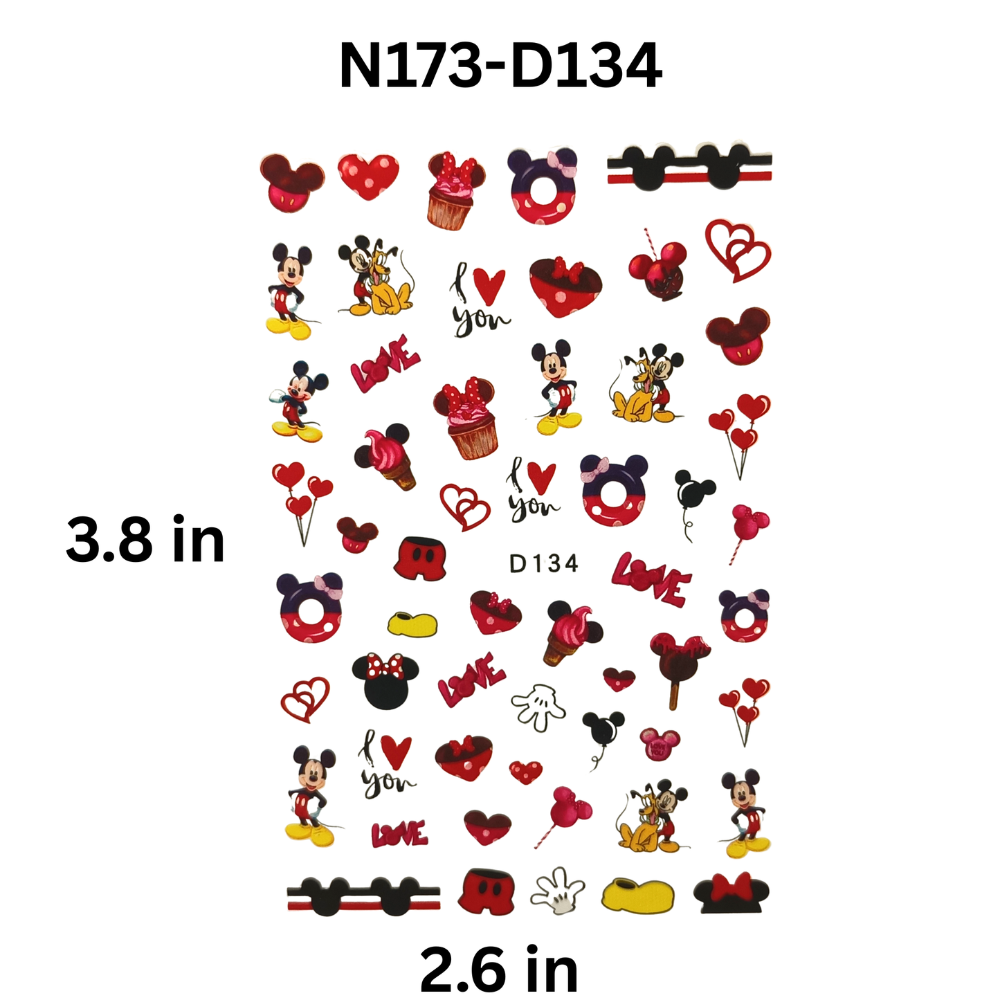 Mickey & Minnie Couple Nail Stickers – Cute Nail Art for Any Occasion