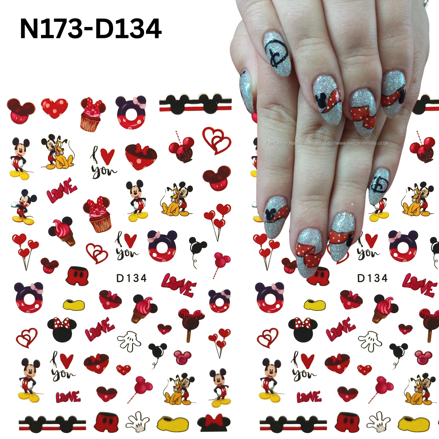 Mickey & Minnie Couple Nail Stickers – Cute Nail Art for Any Occasion
