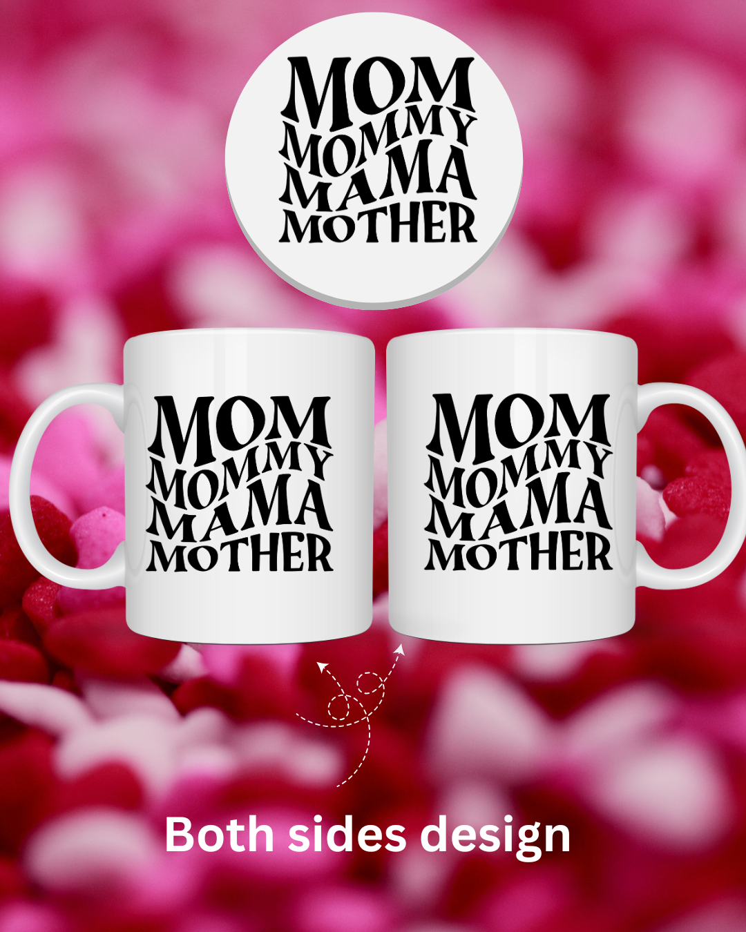 Mom Ceramic Mug & Coaster | Mother's Day Gift, Mom Birthday Gift, Coffee Lover Gift