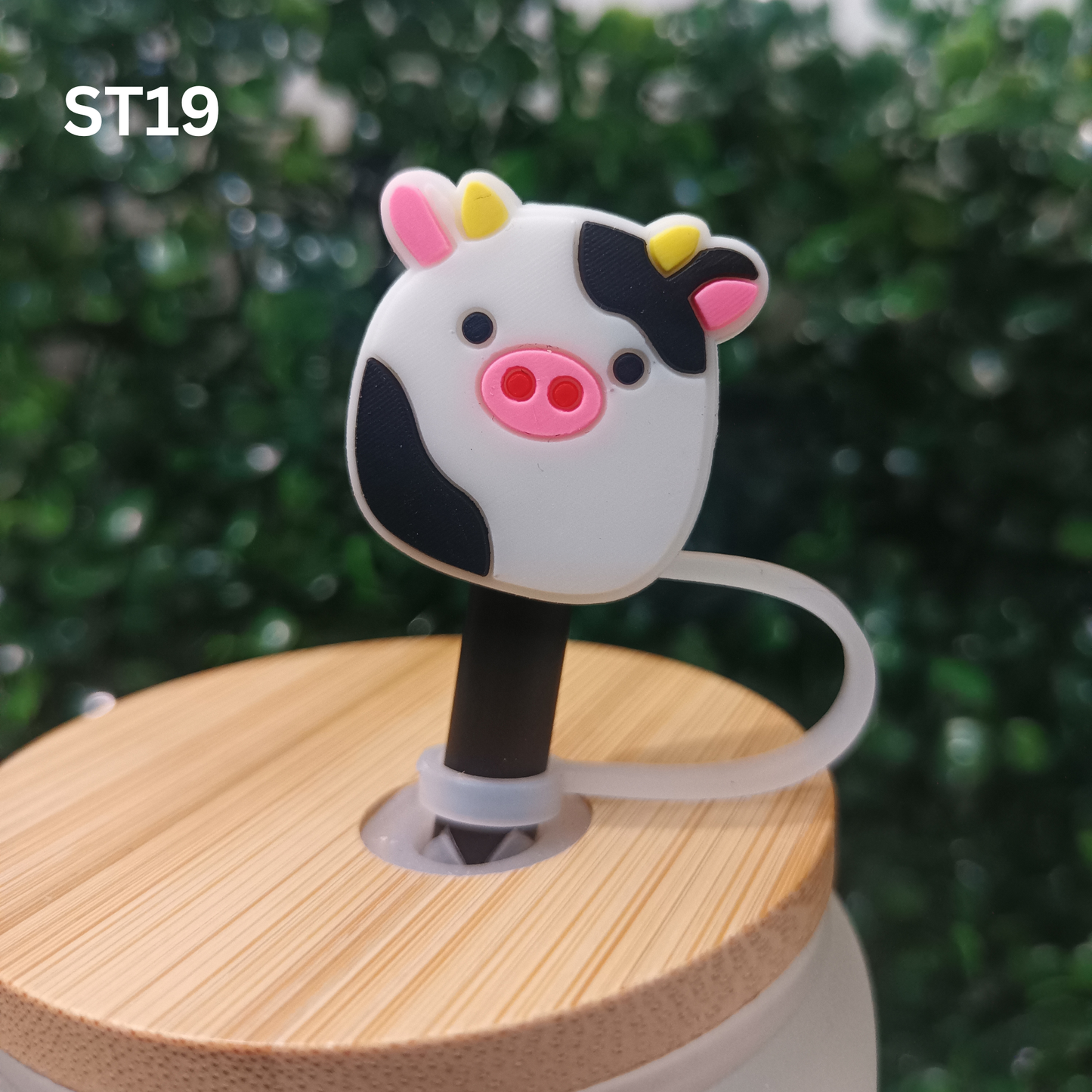 Cute Pig Straw Toppers 8mm ā Reusable Silicone Covers for Tumblers & Cups | Adorable Drink Accessories for Pig Lovers