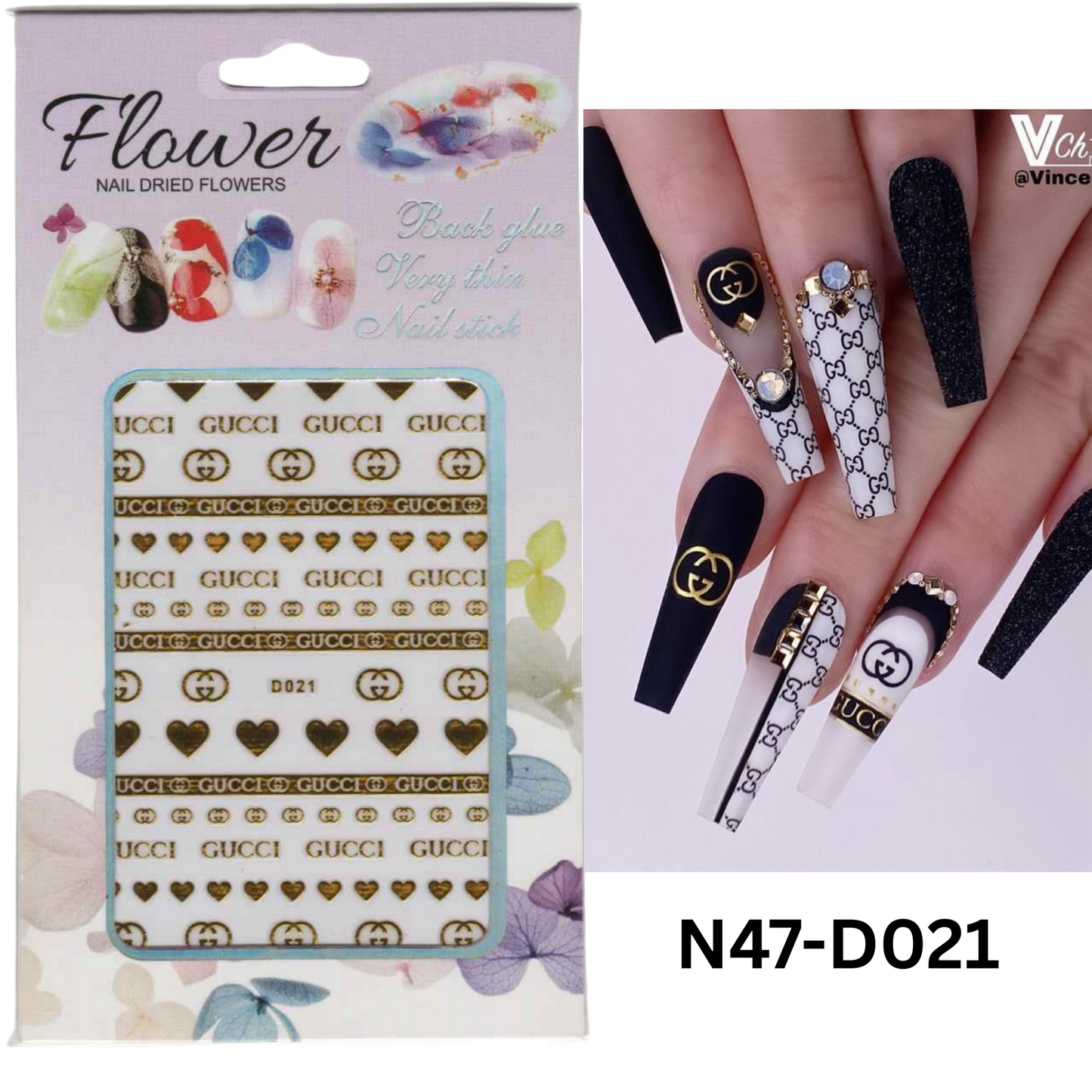 Heart Gold Nails 3D Sticker,Nail Art Sticker Acrylic, Dipping, Gel X, Gel Manicure Pedicure