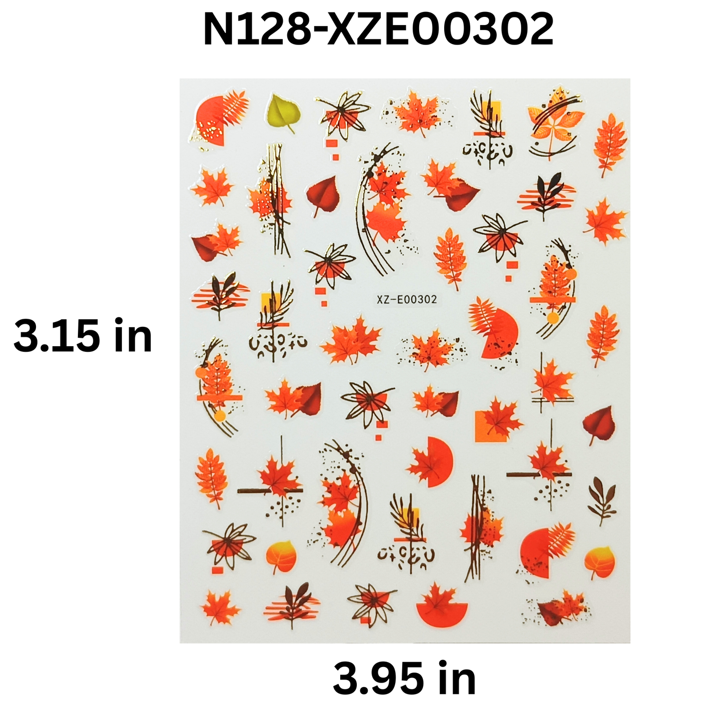 Seasonal Fall Nail Stickers – Autumn Maple Leaf Nail Art Decoration