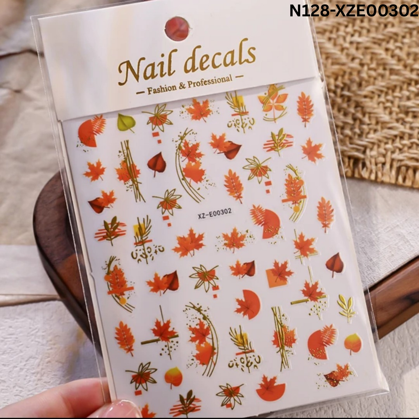 Seasonal Fall Nail Stickers – Autumn Maple Leaf Nail Art Decoration
