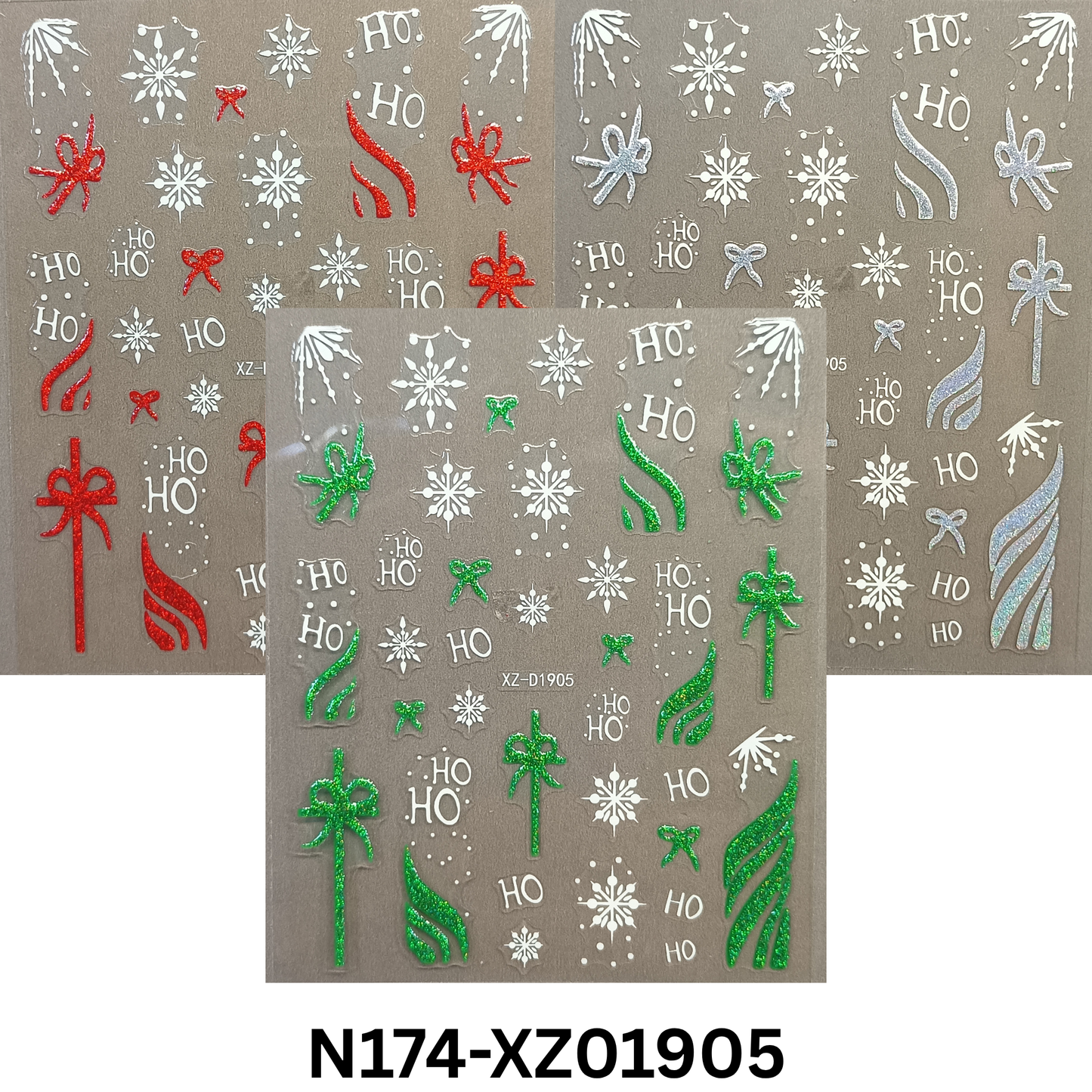 Cute Holiday Nail Decals – 3D Snowflake & Reindeer Nails