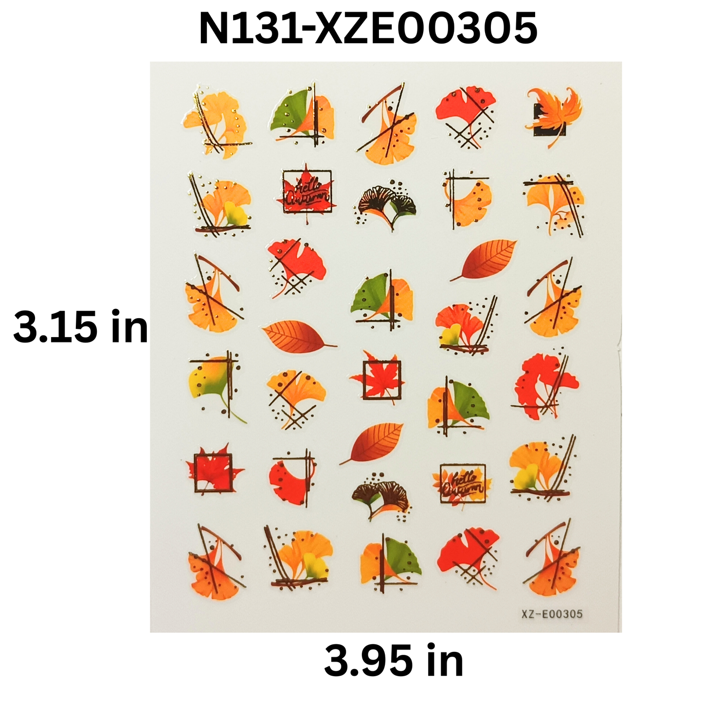 Maple Leaf Fall Nail Stickers ā 3D Autumn Nail Decals for DIY Art