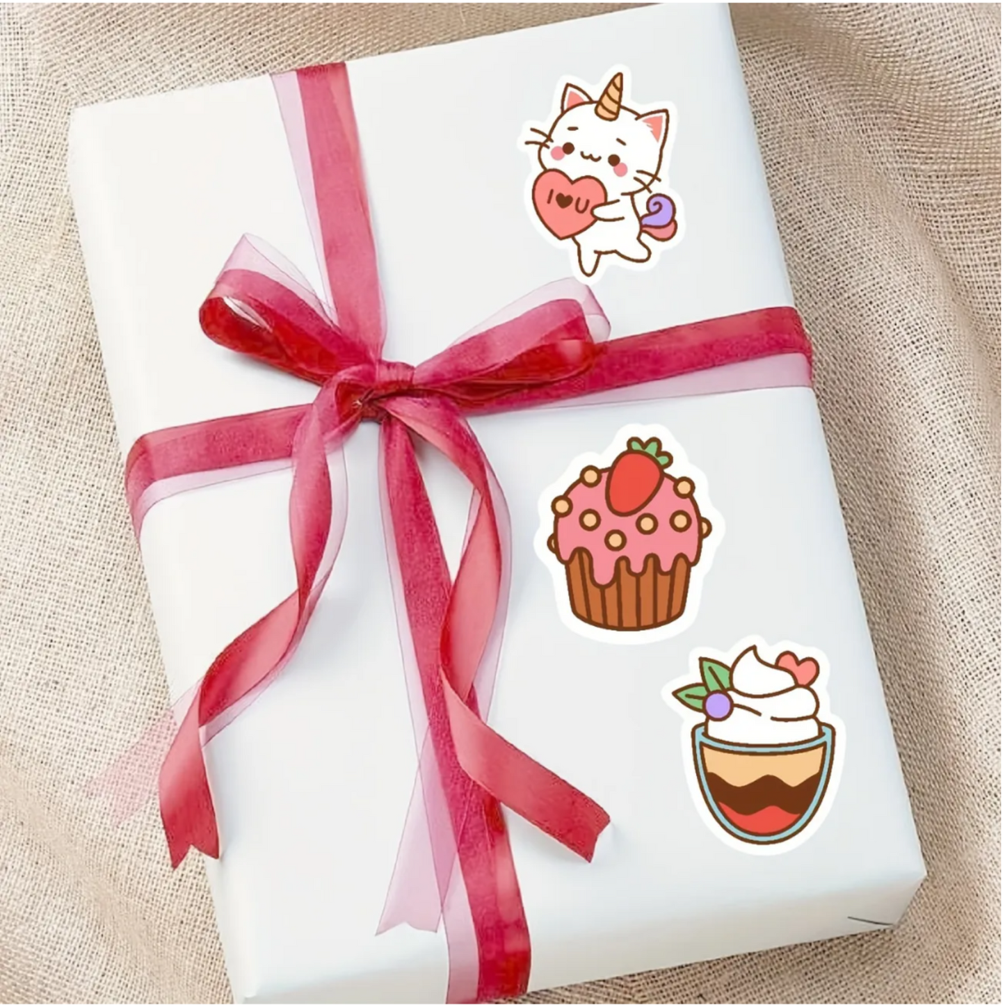 500pcs Cute Cartoon Cat Stickers - Perfect for School Rewards, Journaling & Gift Wrapping, Matte Finish, Self-Adhesive Paper Decals