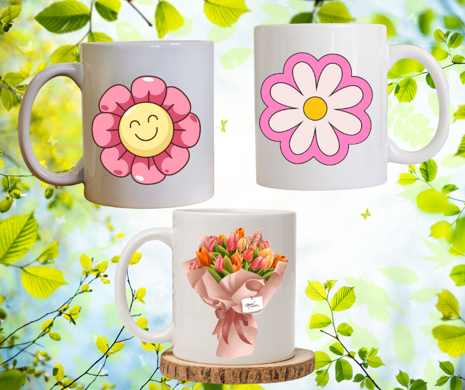 Flower Collection 12oz ceramic mug Gift Mug, Girlfriend Boyfriend Gift, Artisan Handmade Coffee Cup, Gifts Personalized Coffee Mug, Mug for Men Women, mug gift for her best friend tumbler