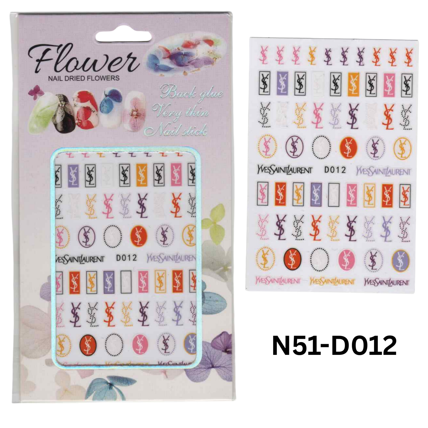 Nail 3D Sticker Multicolor color, Nail Art Sticker, Nail Design