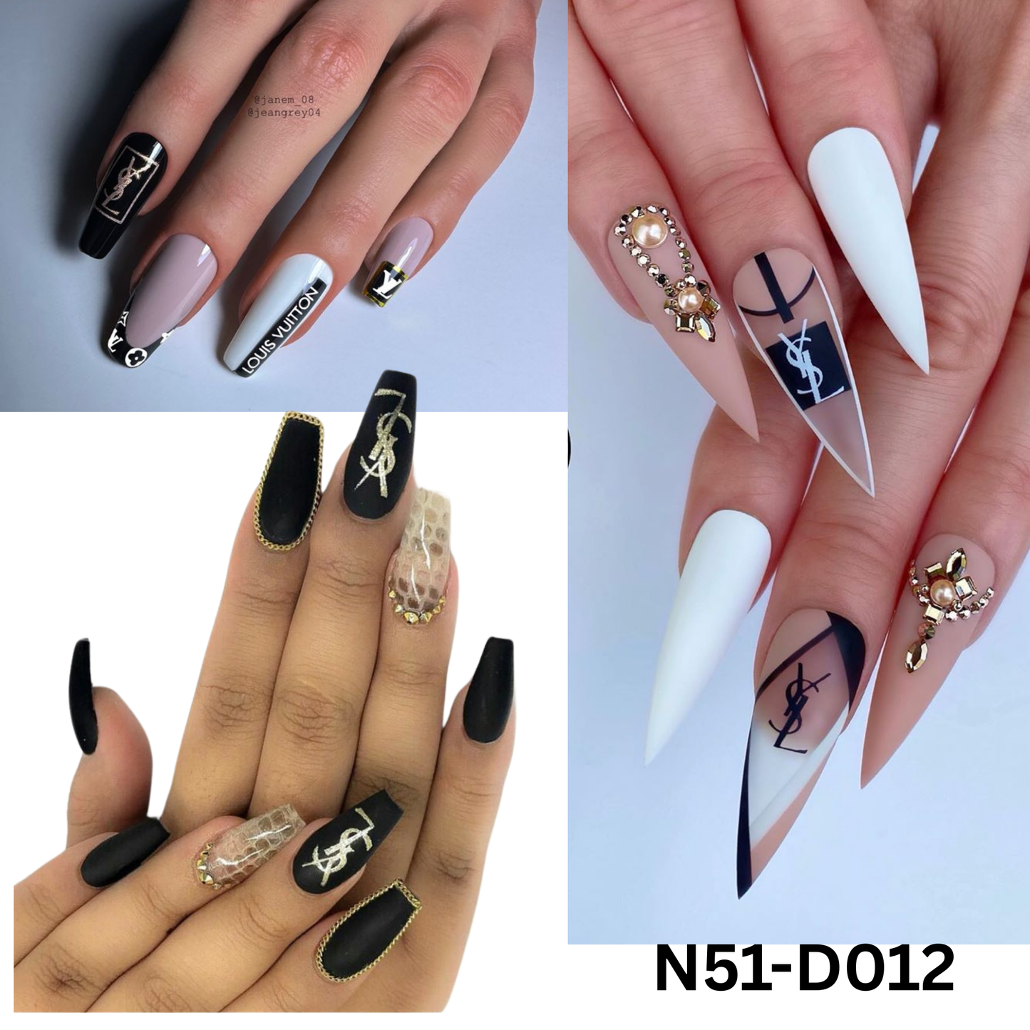 Nail 3D Sticker Multicolor color, Nail Art Sticker, Nail Design