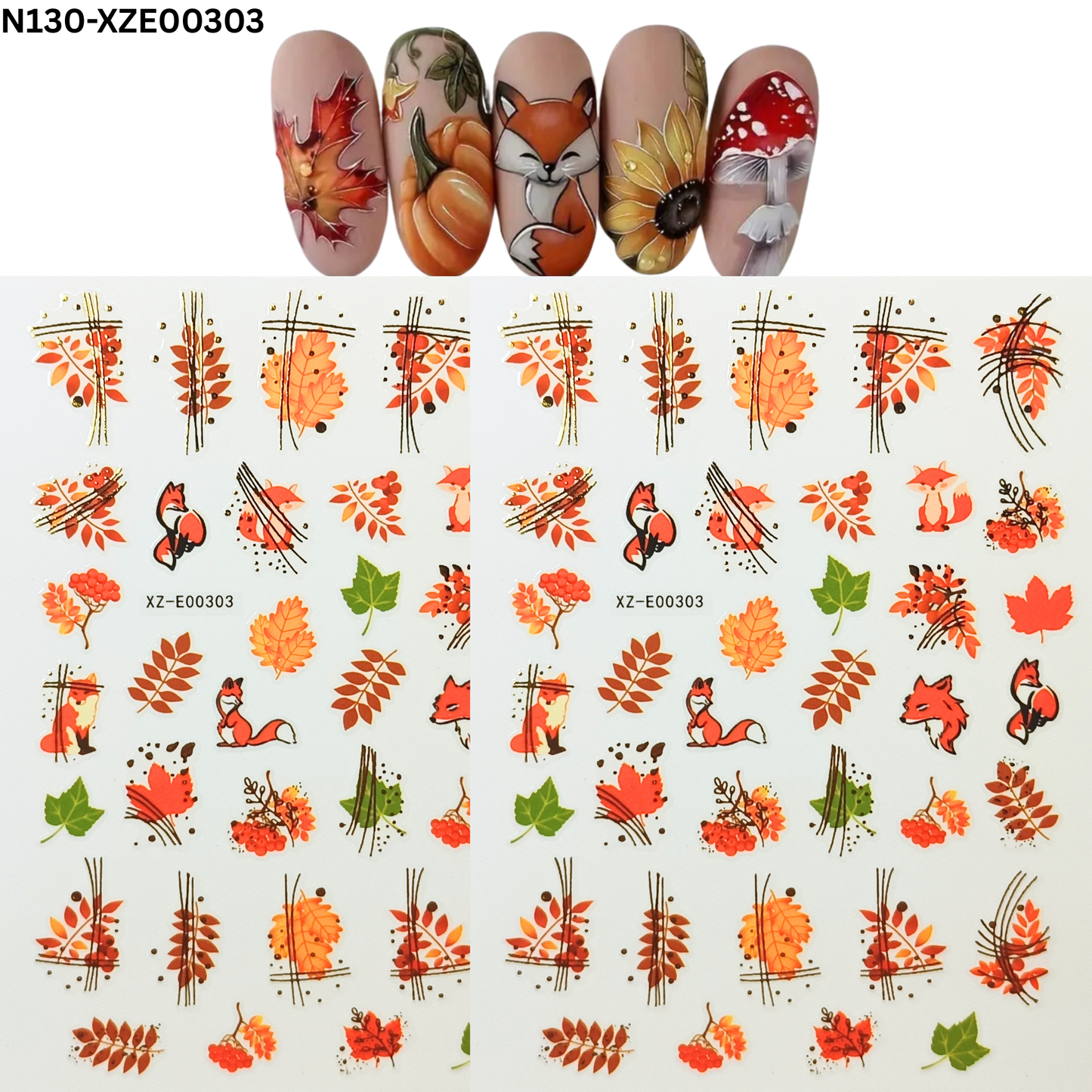 Fall Nail Decals ā 3D Maple Leaf Nail Stickers for Seasonal Nails