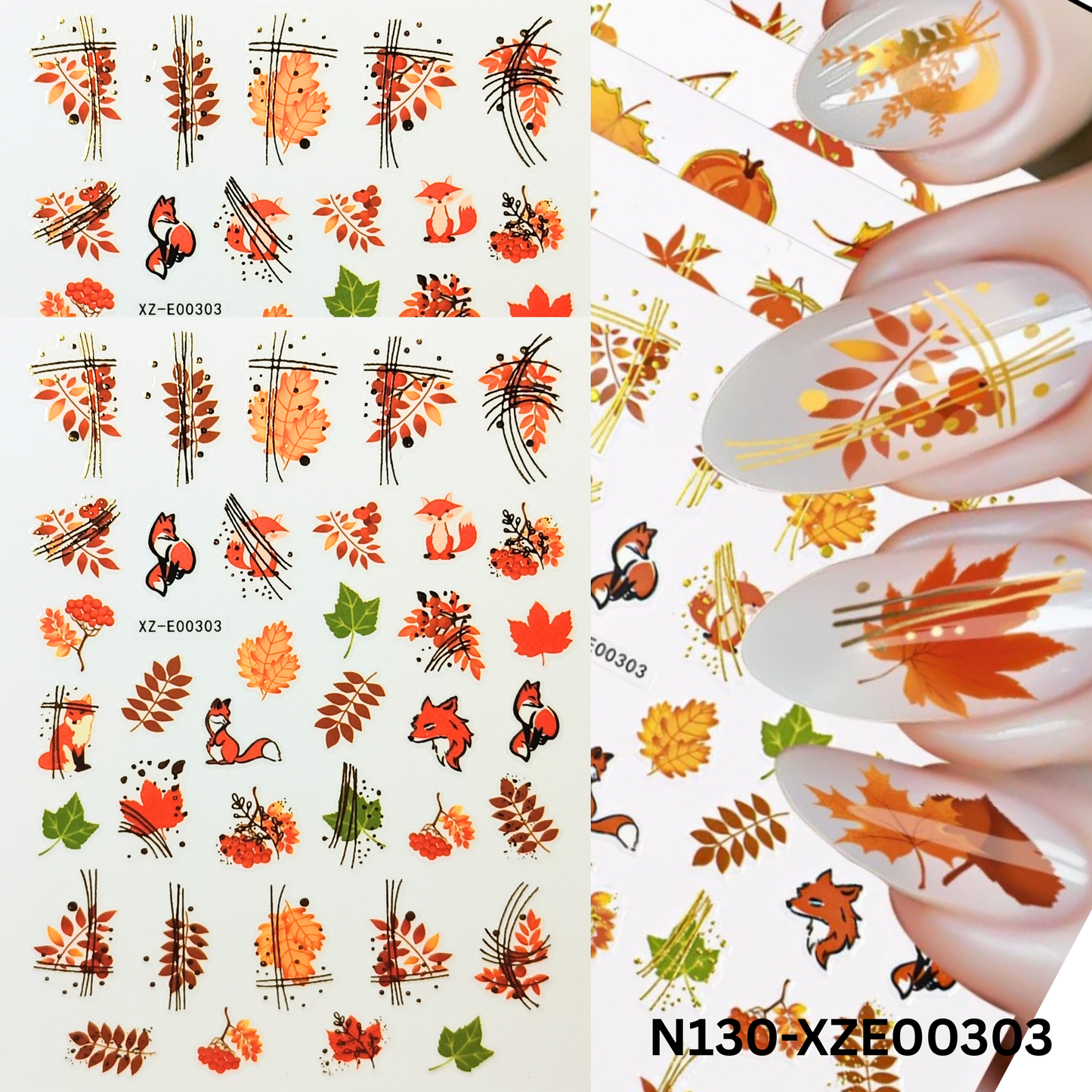 Fall Nail Decals ā 3D Maple Leaf Nail Stickers for Seasonal Nails