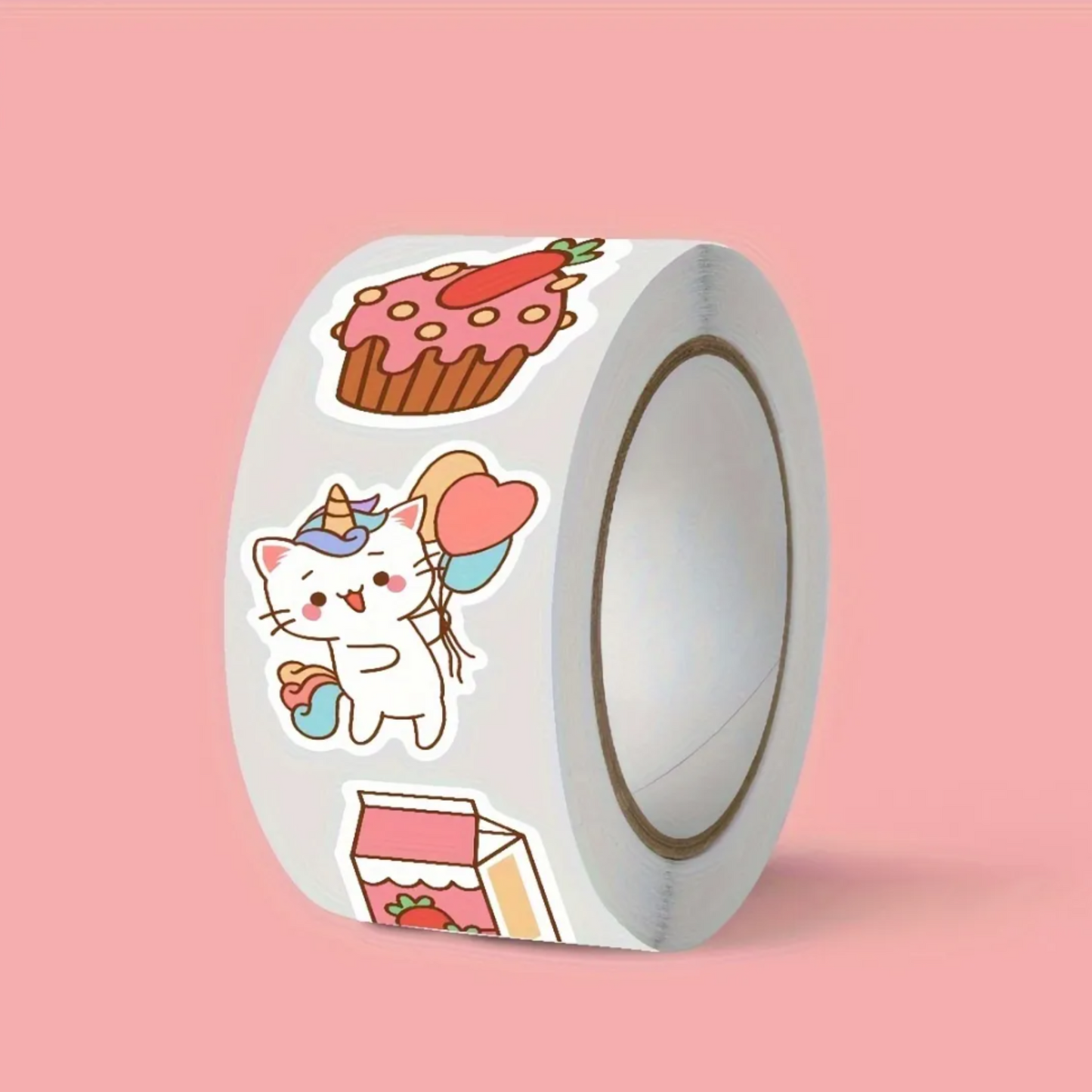 500pcs Cute Cartoon Cat Stickers - Perfect for School Rewards, Journaling & Gift Wrapping, Matte Finish, Self-Adhesive Paper Decals