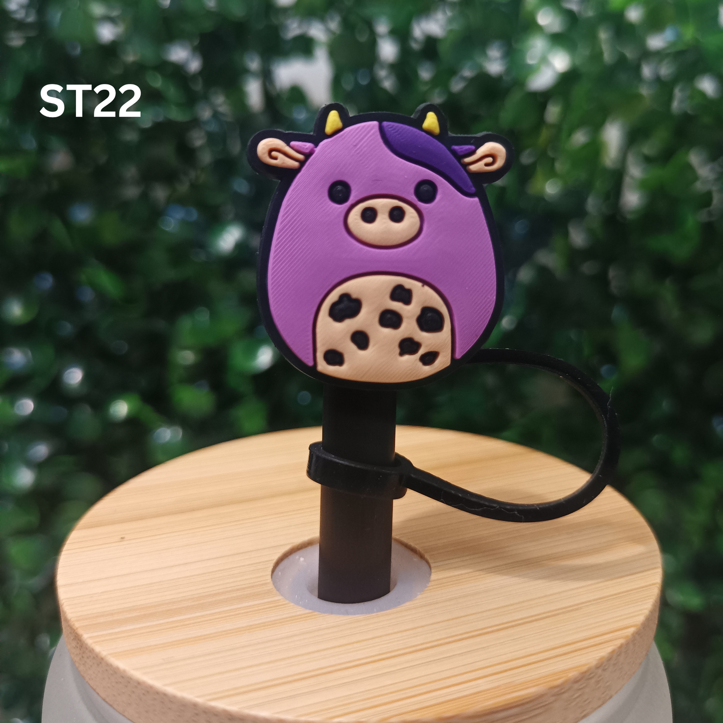 Cute Pig Straw Toppers 8mm ā Reusable Silicone Covers for Tumblers & Cups | Adorable Drink Accessories for Pig Lovers