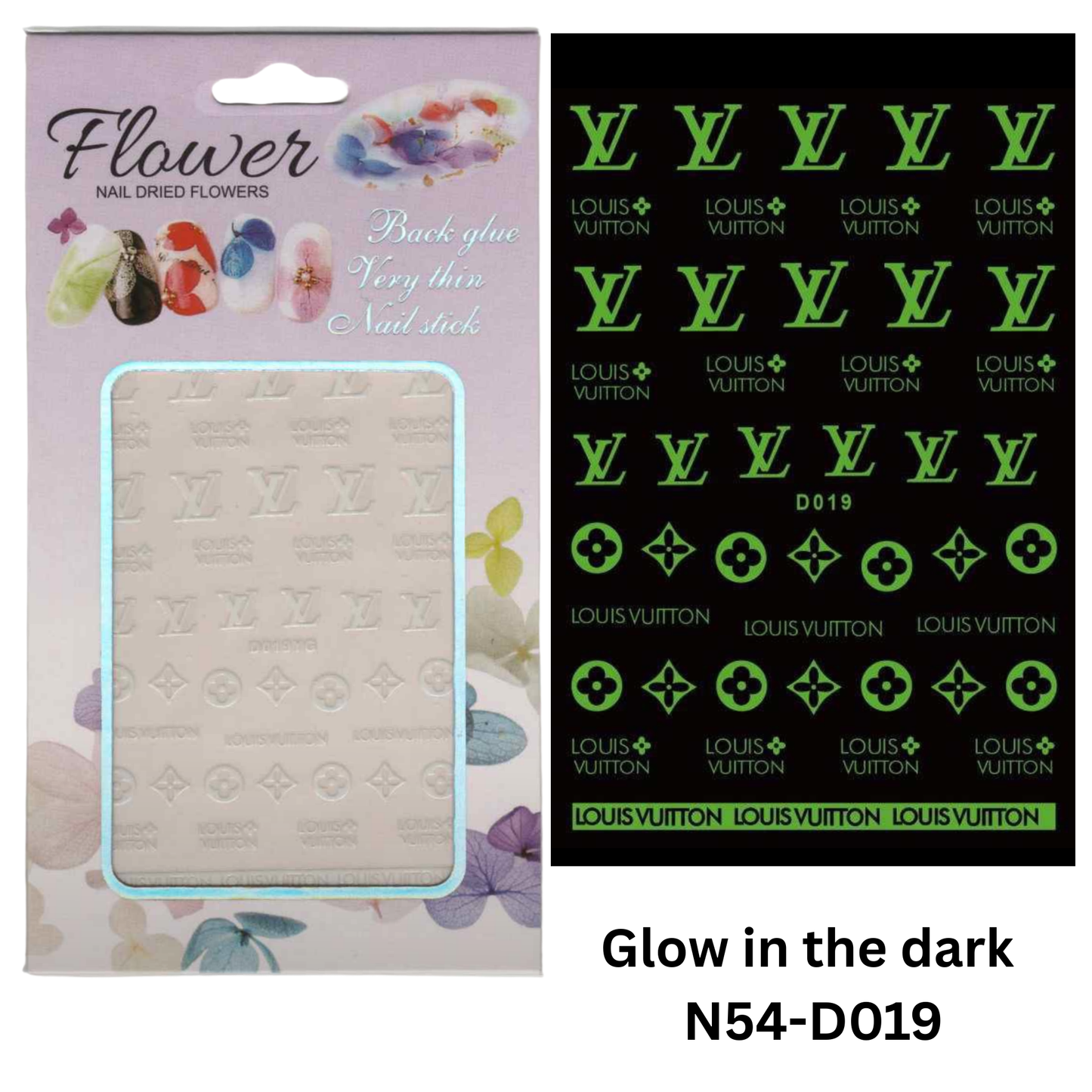 3D Glow Nail Design Stickers ā Glow in the Dark Nail Art for Women