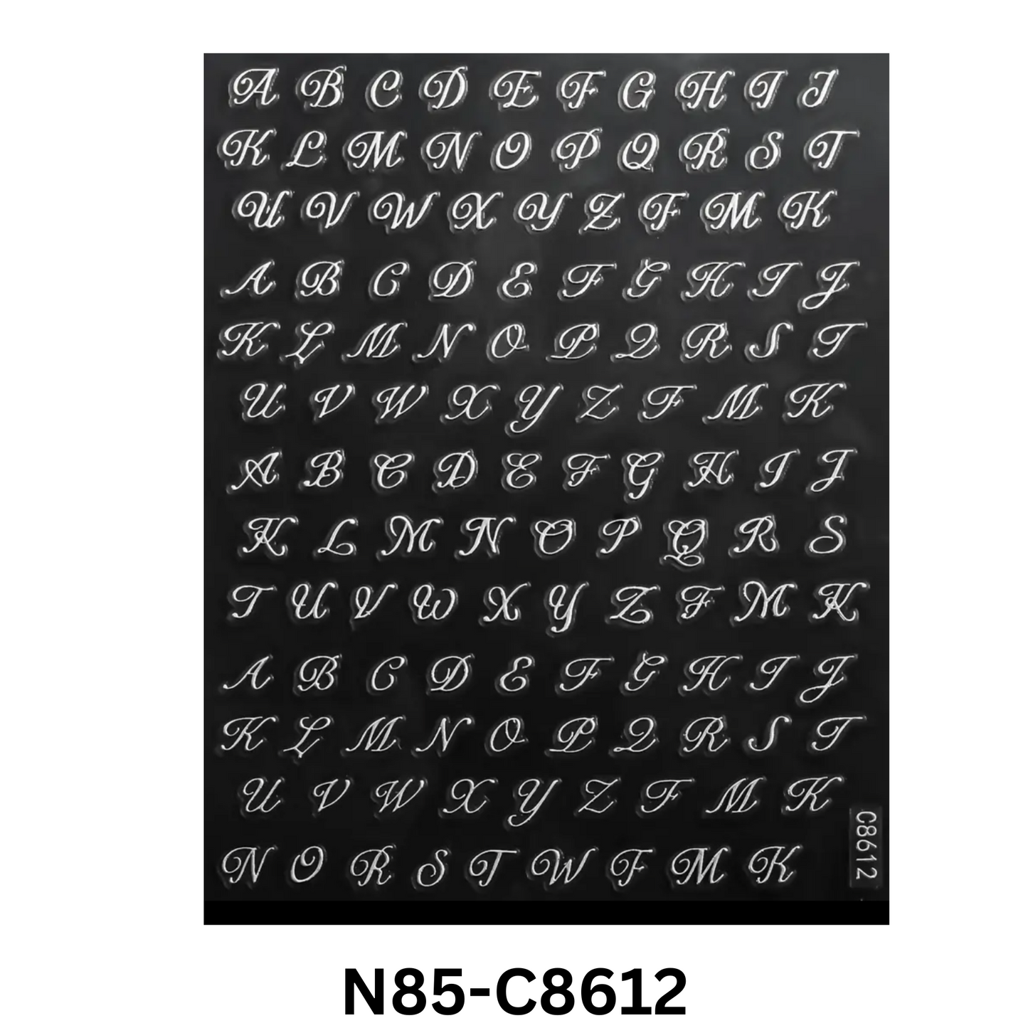 Nail 3D Roman Letter Nail Stickers, English Alphabet Nail Stickers, Nails Art Stickers