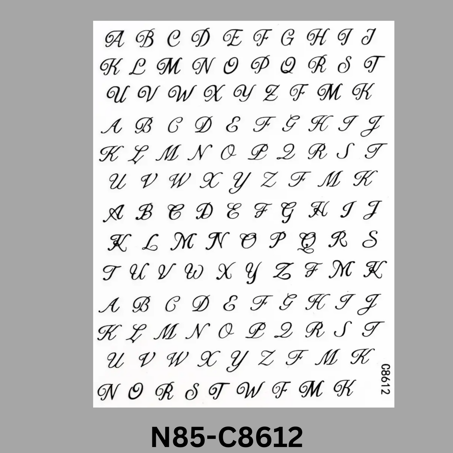 Nail 3D Roman Letter Nail Stickers, English Alphabet Nail Stickers, Nails Art Stickers
