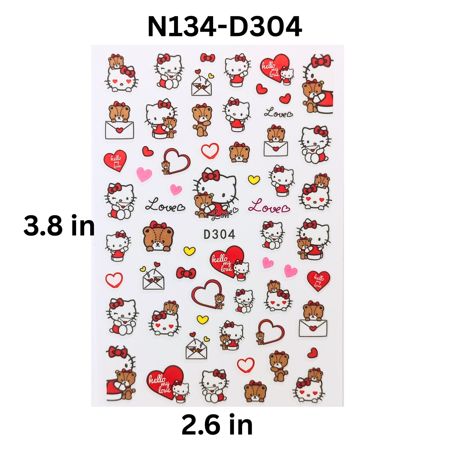 Charming Hello Kitty Nail Stickers – Fun Nail Decoration for Teens & Adults