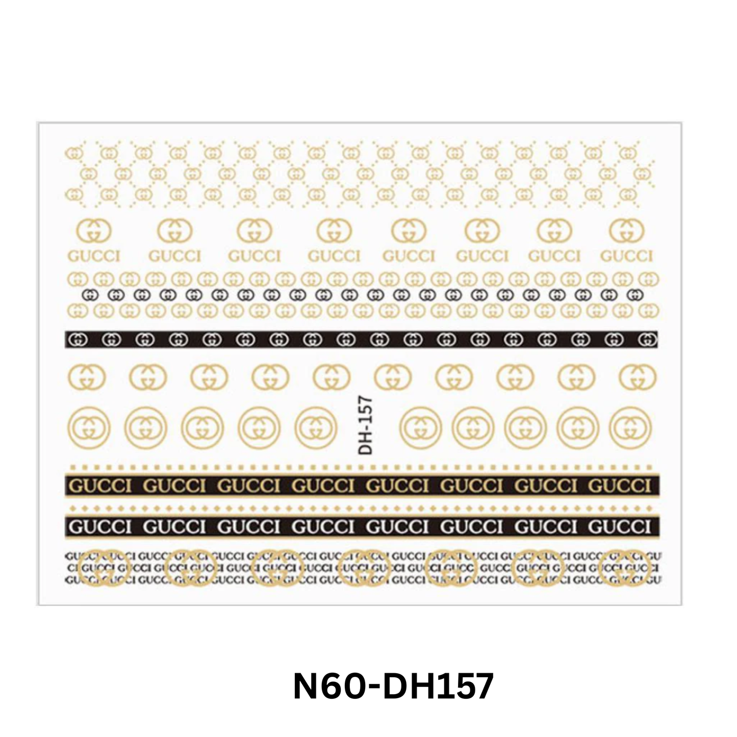 Black And Gold Nail Sticker Design, Nail Art Sticker Acrylic, Dipping, Gel X, Gel Manicure Pedicure