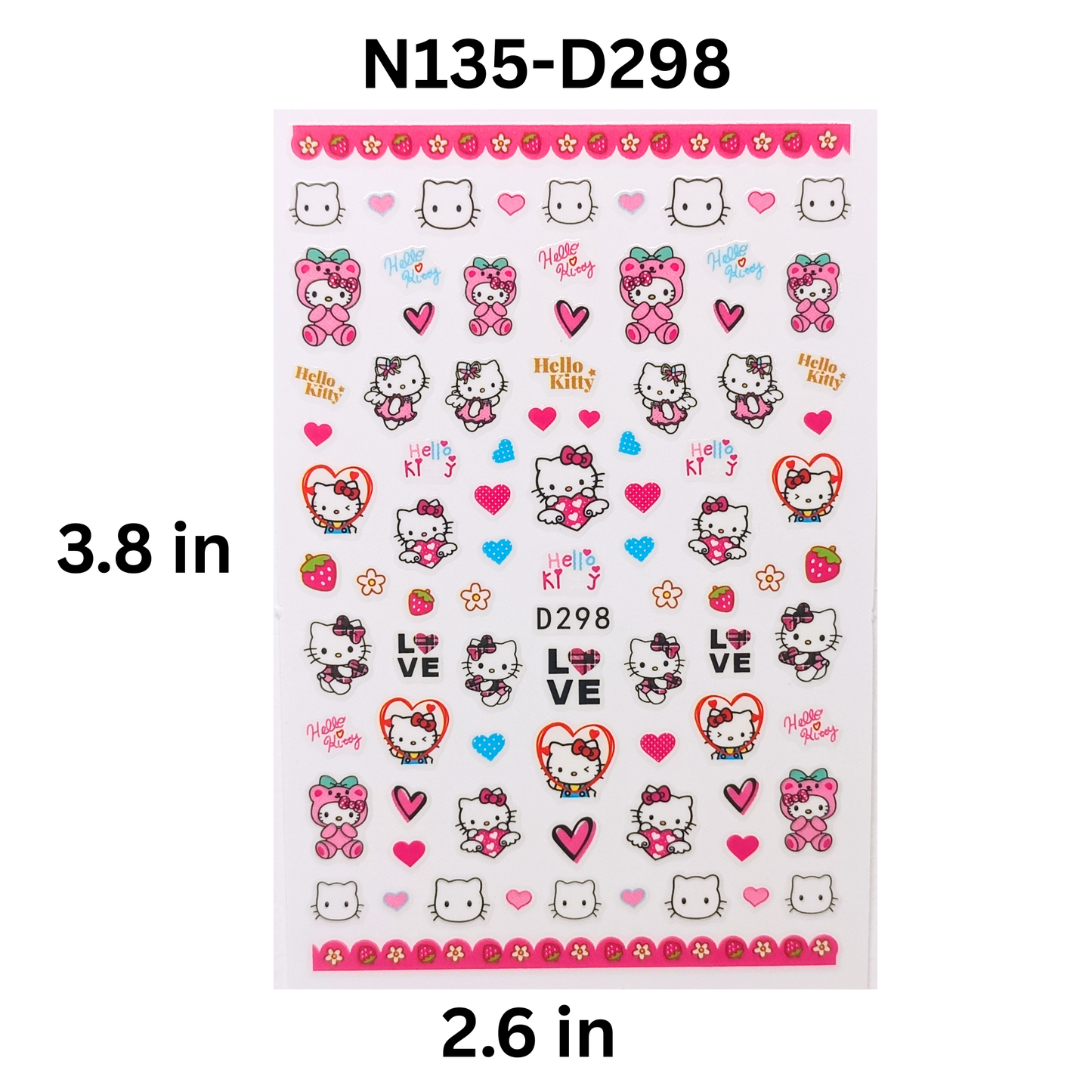 Cute Hello Kitty Nail Art Stickers – DIY Nail Decoration