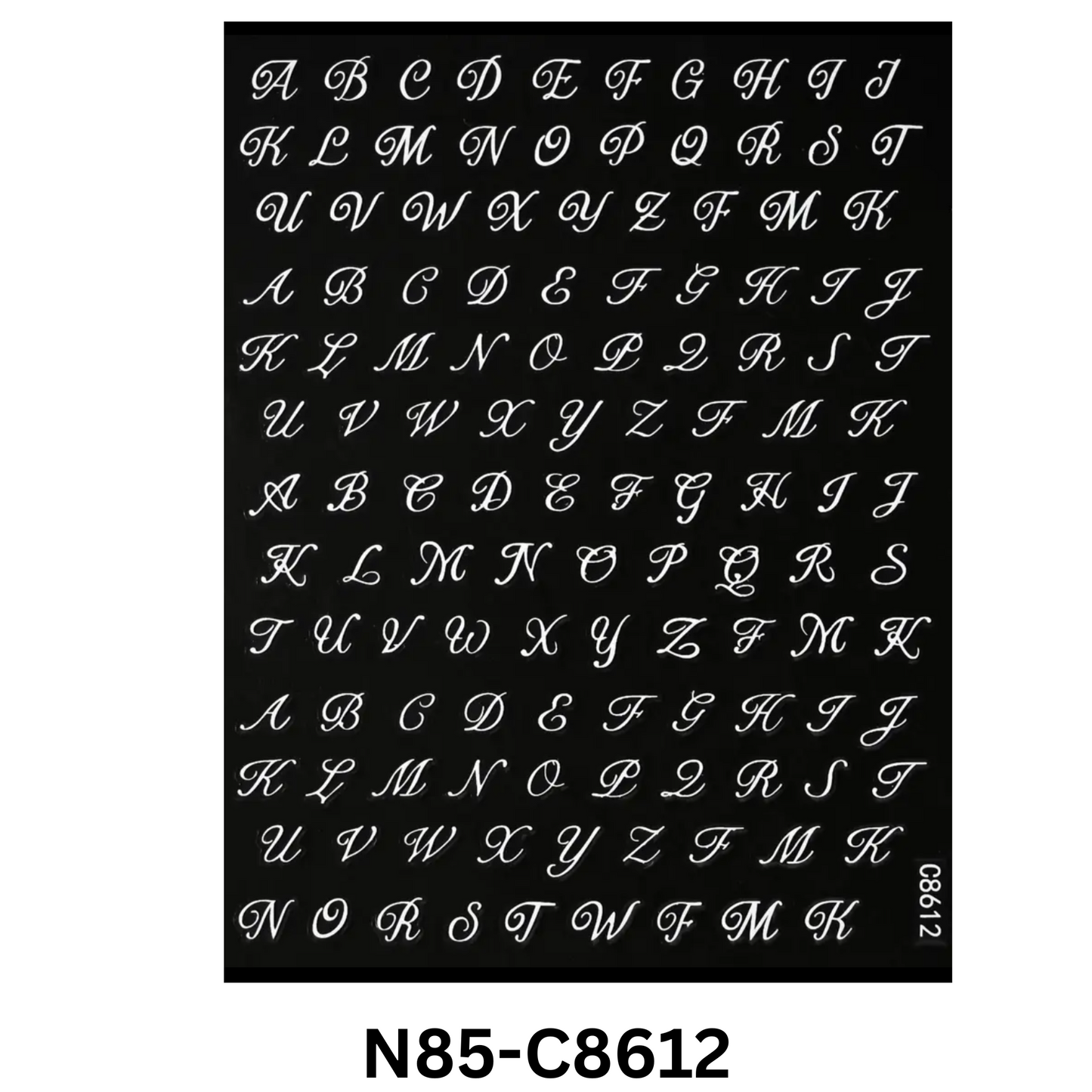 Nail 3D Roman Letter Nail Stickers, English Alphabet Nail Stickers, Nails Art Stickers
